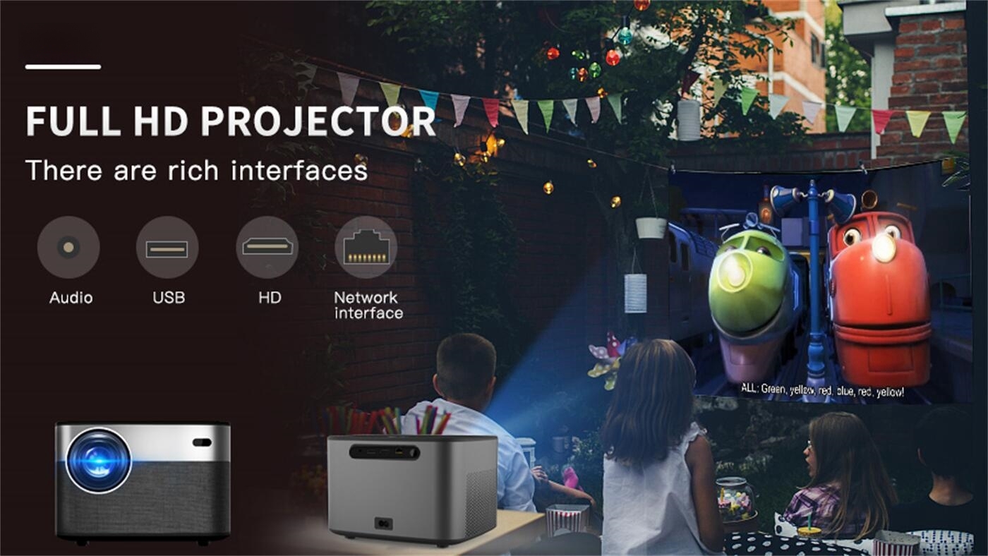 500 Ansi Lumin Dual WiFi Smart Android WiFi  BT5.0 Android 9 Mini Portable Pocket LCD Projector  