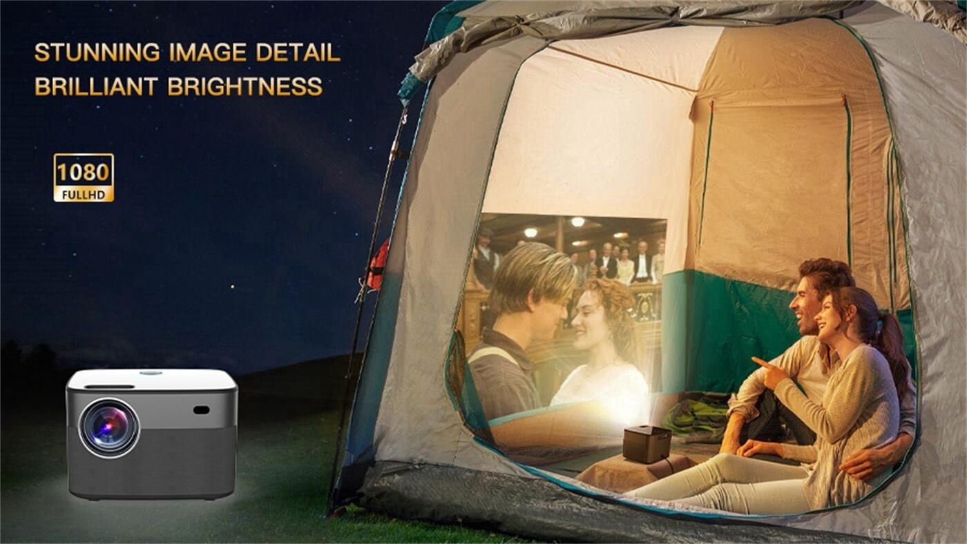 500 Ansi Lumin Dual WiFi Smart Android WiFi  BT5.0 Android 9 Mini Portable Pocket LCD Projector  