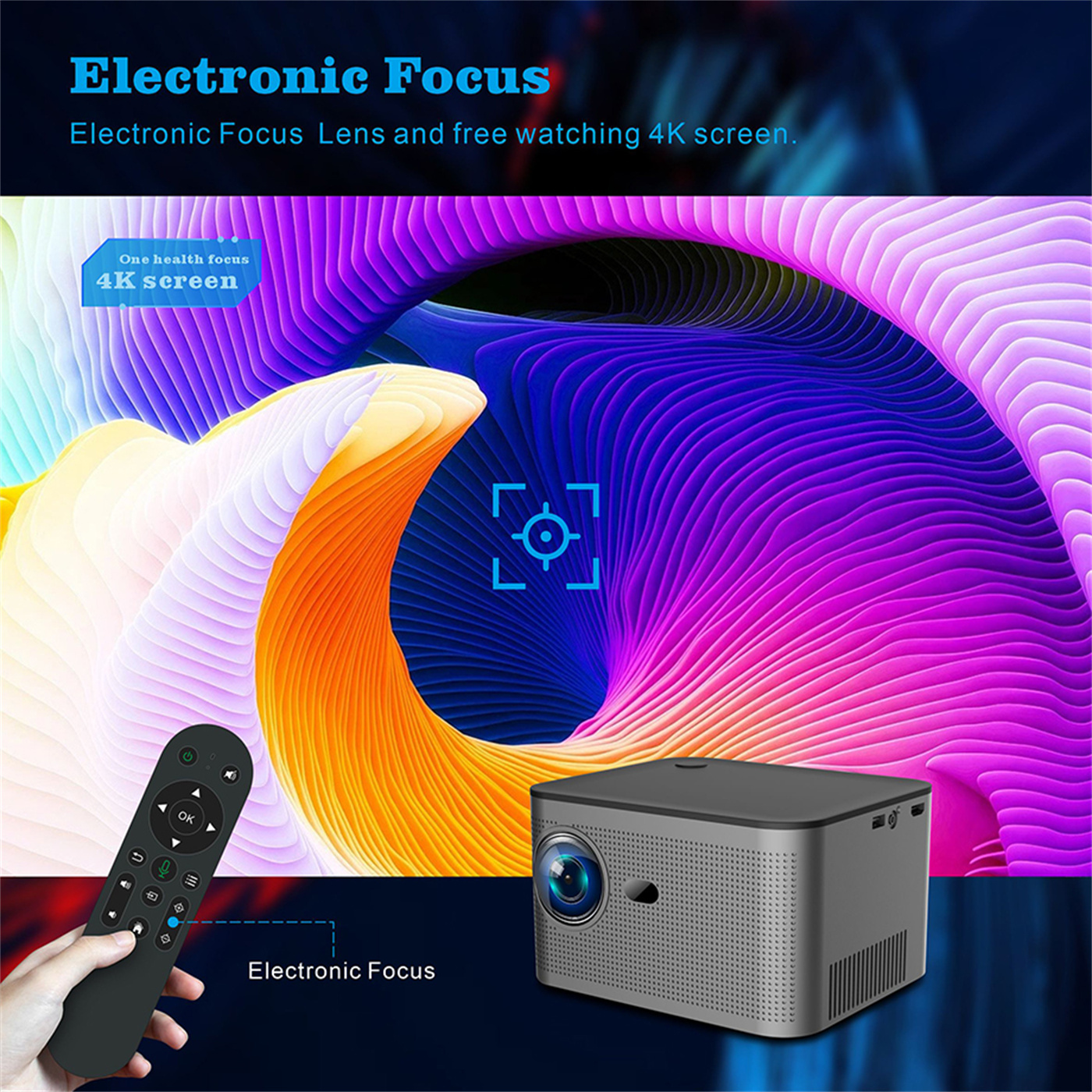 400 Ansi Lumin Smart Projector LCD Proyector Mini Home Theater 4k Android OS  