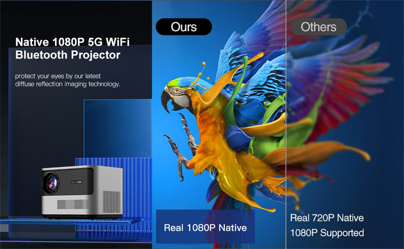 500 Ansi Lumin Android Muni 4K Support Projectors Mobile Phone 4G Android 1920X1080 App Story Telling Enclosed Projector For Study  