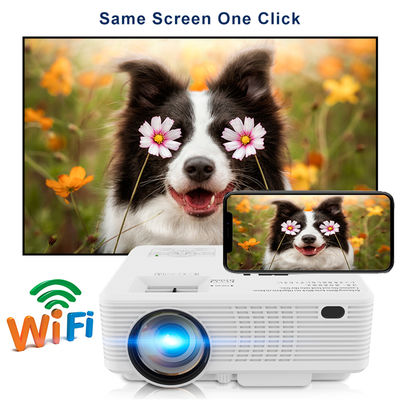 250 Ansi Lumin 2K 720P Full HD Video Proyector Home Cinema Home Theater Smart Phone Projector Mini Big Screen Beamer  