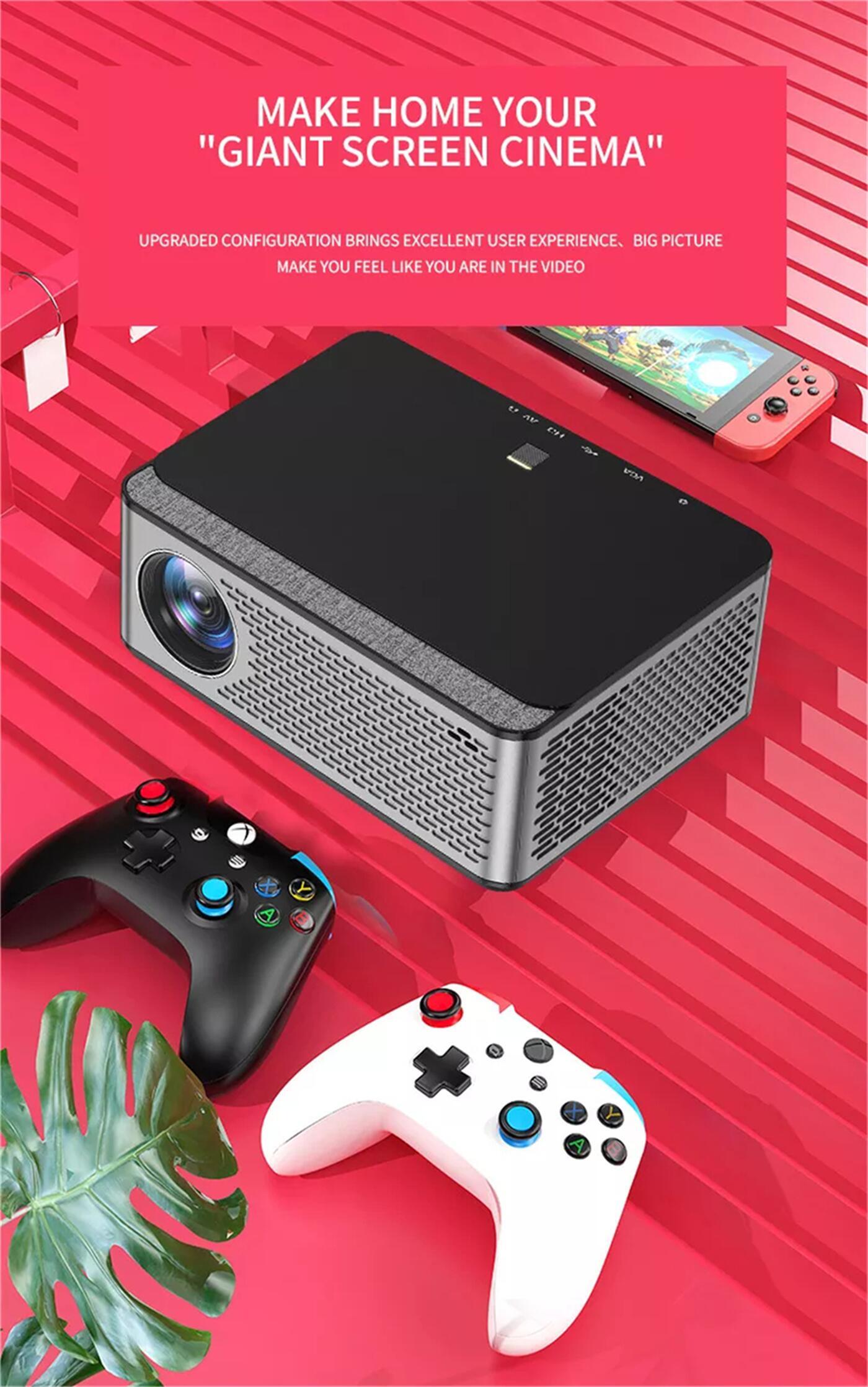 Mini Portable Projector Video Projector Screen Mirroring HD LED Video Projector Home Theater  