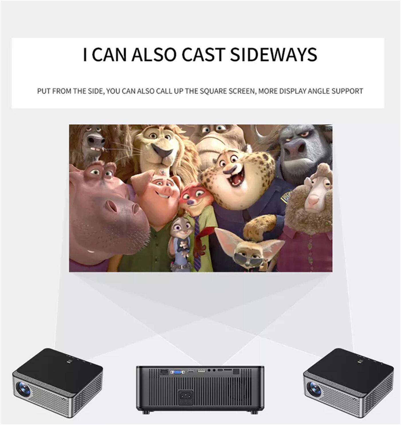 Mini Portable Projector Video Projector Screen Mirroring HD LED Video Projector Home Theater  