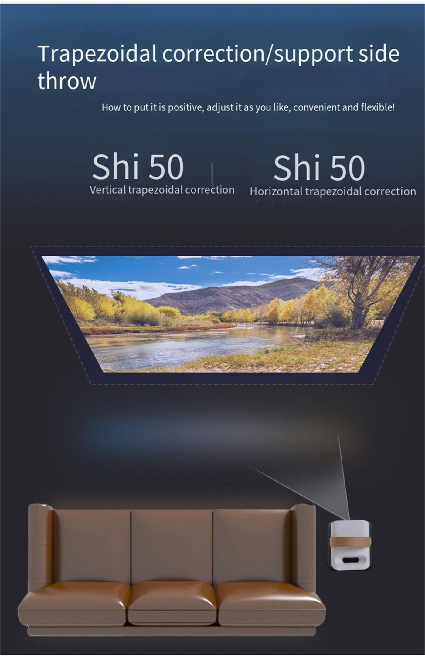 Projectors Factory direct price concessions Portable Home Mini projector mobile phone with same screen  