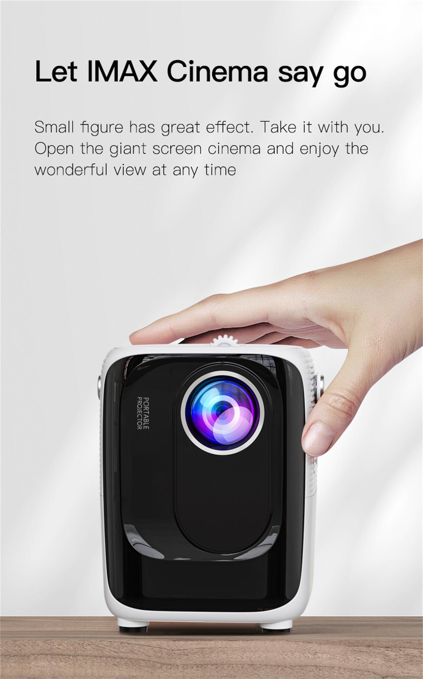 Outdoors Mini Android Projectors Portable Home with Same Screen Netflix Youtube Prime Video  