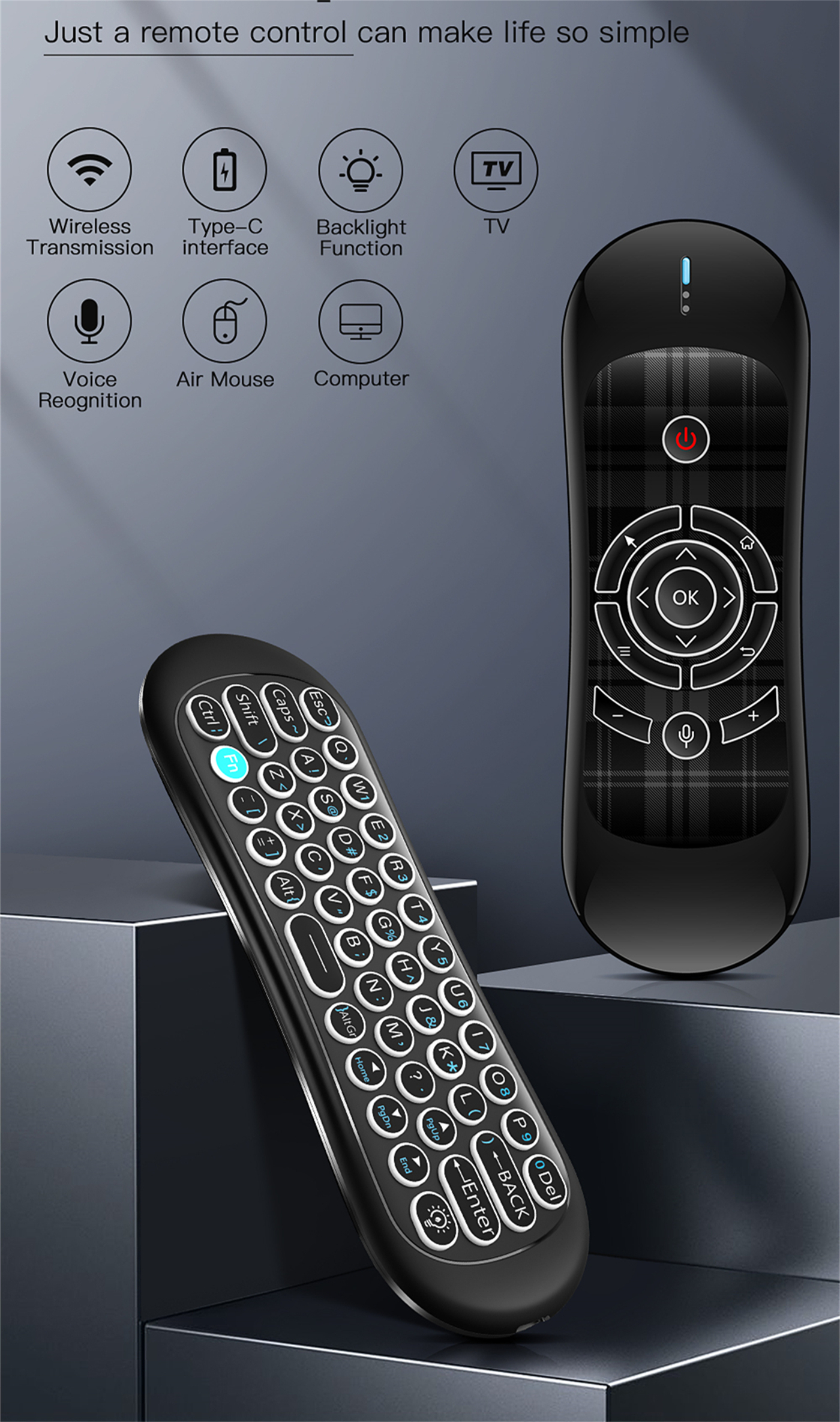 Hot Sale T2 Remote Controller 2.4G Wireless Mini Keyboard Air Mouse For Smart TV Projector TV Box   