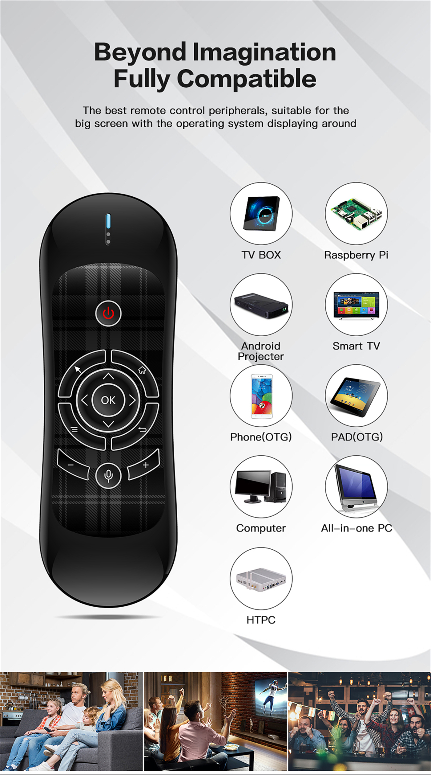 Hot Sale T2 Remote Controller 2.4G Wireless Mini Keyboard Air Mouse For Smart TV Projector TV Box   