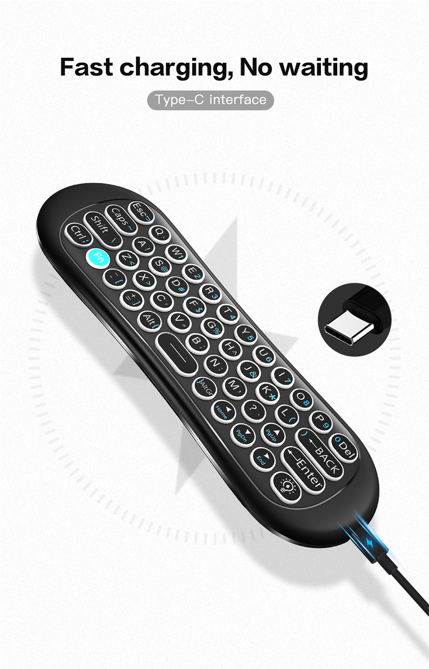 Hot Sale T2 Remote Controller 2.4G Wireless Mini Keyboard Air Mouse For Smart TV Projector TV Box   