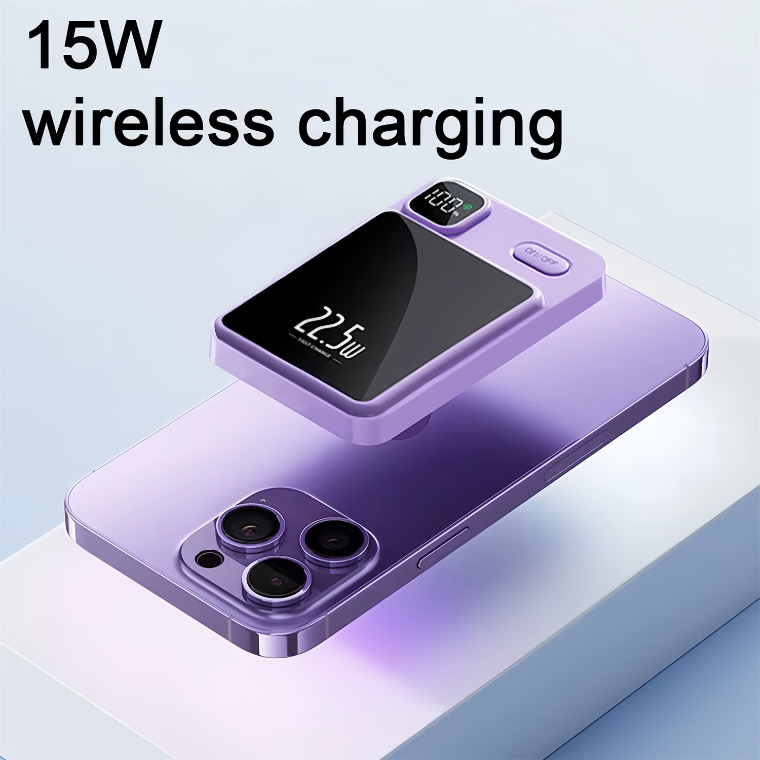 10000mAh 5000mAh Magnetic Wireless Power Bank 22.5W Super Fast Charging Ultra Capacity Metal Spare Battery Charger External Powerbank For iPhone15 Samsung Xiaomi MacSafe Daily Travel Office Use  