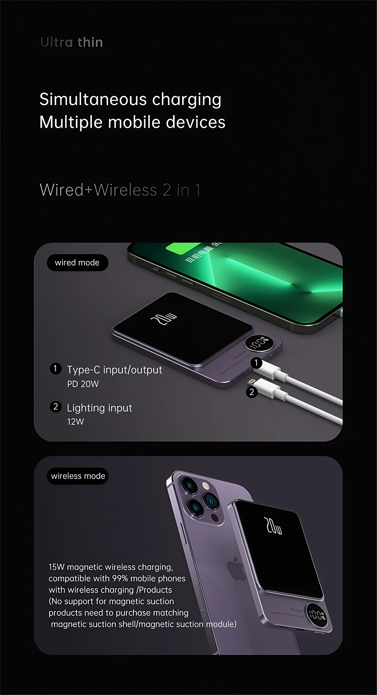10000mAh 5000mAh Magnetic Wireless Charger Power Bank PD 20W Fast Charging Metal Powerbank External Spare Battery For iPhone MacSafe Daily Travel Office Use 10000mAh 5000mAh Magnetic Wireless Charger Power Bank PD 20W Fast Charging Metal Powerbank External Spare Battery For iPhone MacSafe Daily Travel Office Use portable Power bank,xiaomi power bank,iphone power bank,samsung power bank,fast charging power bank,22W power bank,10000mah power bank,20000mah power bank,power bank factory,power bank wholesale