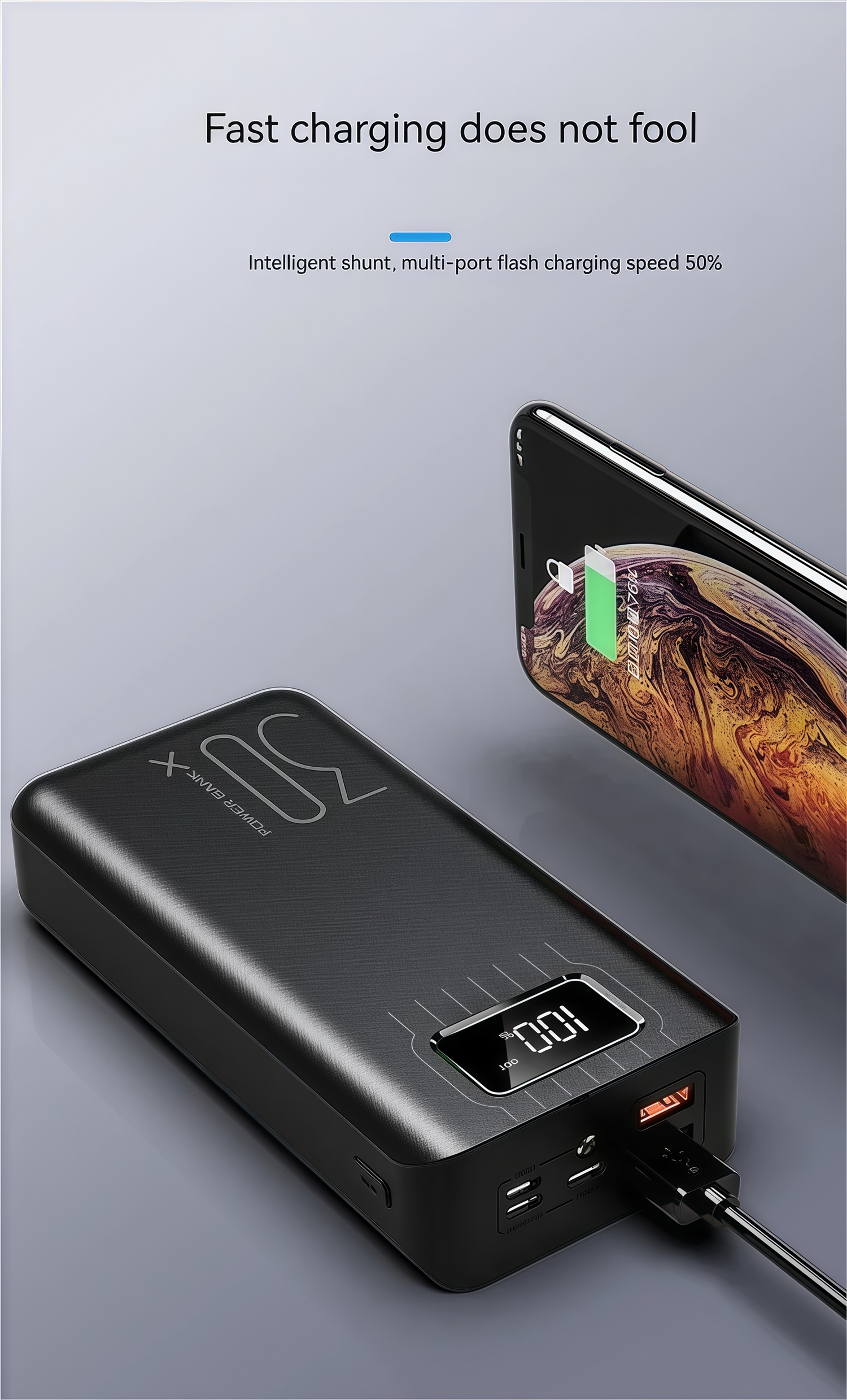 30000mAh 20000mAh Power Bank Portable Fast Charging 3USB External Battery Charger For Xiaomi iPhone Samsung With Built-in Charging Wire Safety Protections 30000mAh 20000mAh Power Bank Portable Fast Charging 3USB External Battery Charger For Xiaomi iPhone Samsung With Built-in Charging Wire Safety Protections Large Capacity Power bank,Storage Battery Pack,Outdoor camping,Car Emergency Power Supply,xiaomi power bank,iphone power bank,samsung power bank,fast charging power bank
