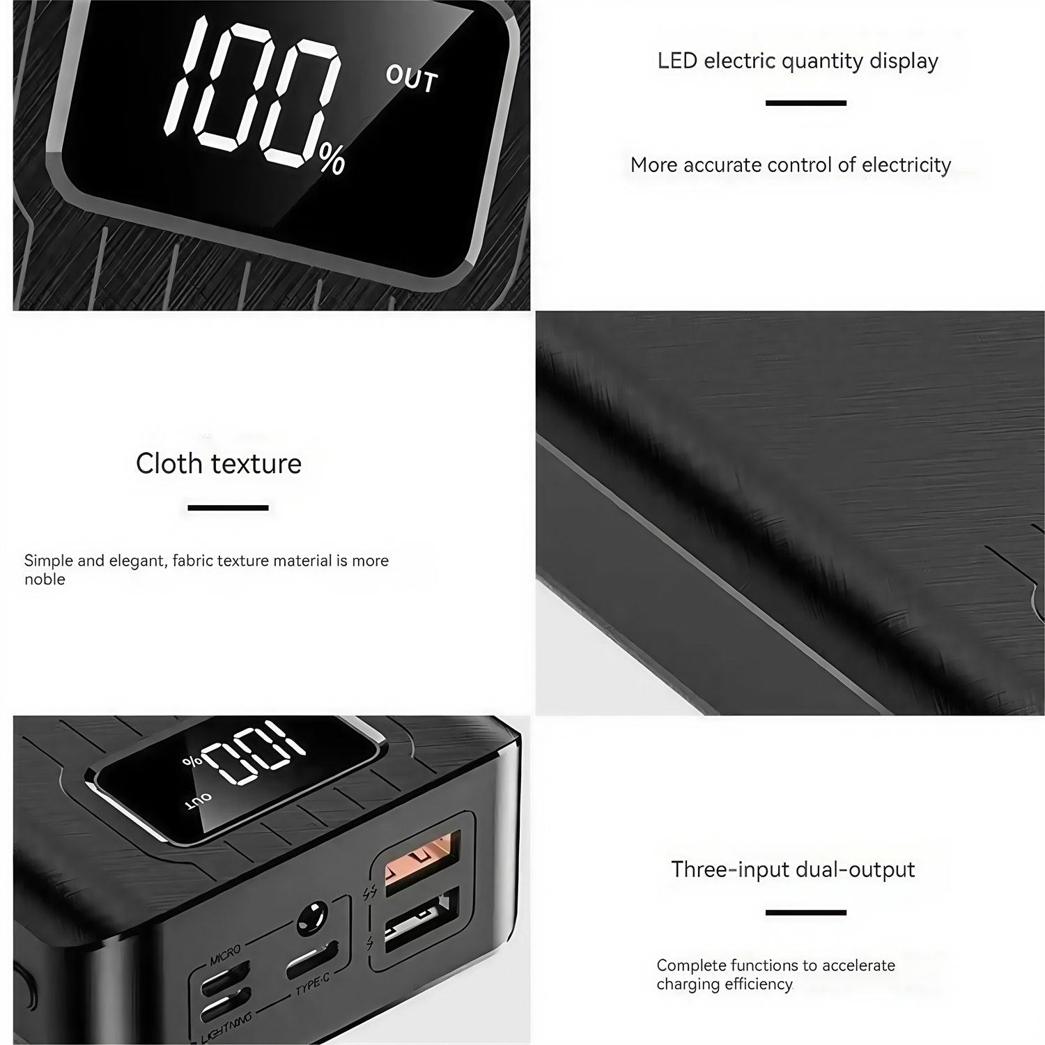 30000mAh 20000mAh Power Bank Portable Fast Charging 3USB External Battery Charger For Xiaomi iPhone Samsung With Built-in Charging Wire Safety Protections 30000mAh 20000mAh Power Bank Portable Fast Charging 3USB External Battery Charger For Xiaomi iPhone Samsung With Built-in Charging Wire Safety Protections Large Capacity Power bank,Storage Battery Pack,Outdoor camping,Car Emergency Power Supply,xiaomi power bank,iphone power bank,samsung power bank,fast charging power bank