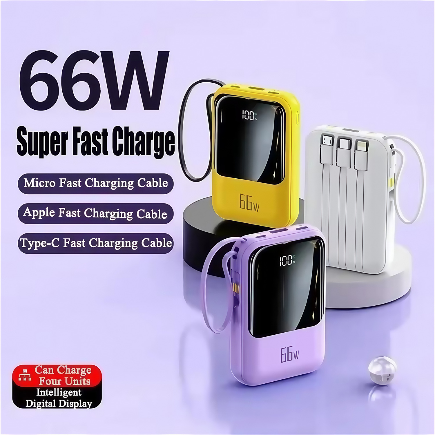 66W Super Fast Charging 10000mAh Real Capacity Power Bank PD22.5W Built In Four Cables Portable Charger External Battery for Xiaomi Samsung Huawei iPhone Office Travel Daily Use 66W Super Fast Charging 10000mAh Real Capacity Power Bank PD22.5W Built In Four Cables Portable Charger External Battery for Xiaomi Samsung Huawei iPhone Office Travel Daily Use portable Power bank,xiaomi power bank,iphone power bank,samsung power bank,fast charging power bank,22W power bank,10000mah power bank,20000mah power bank,power bank factory,power bank wholesale