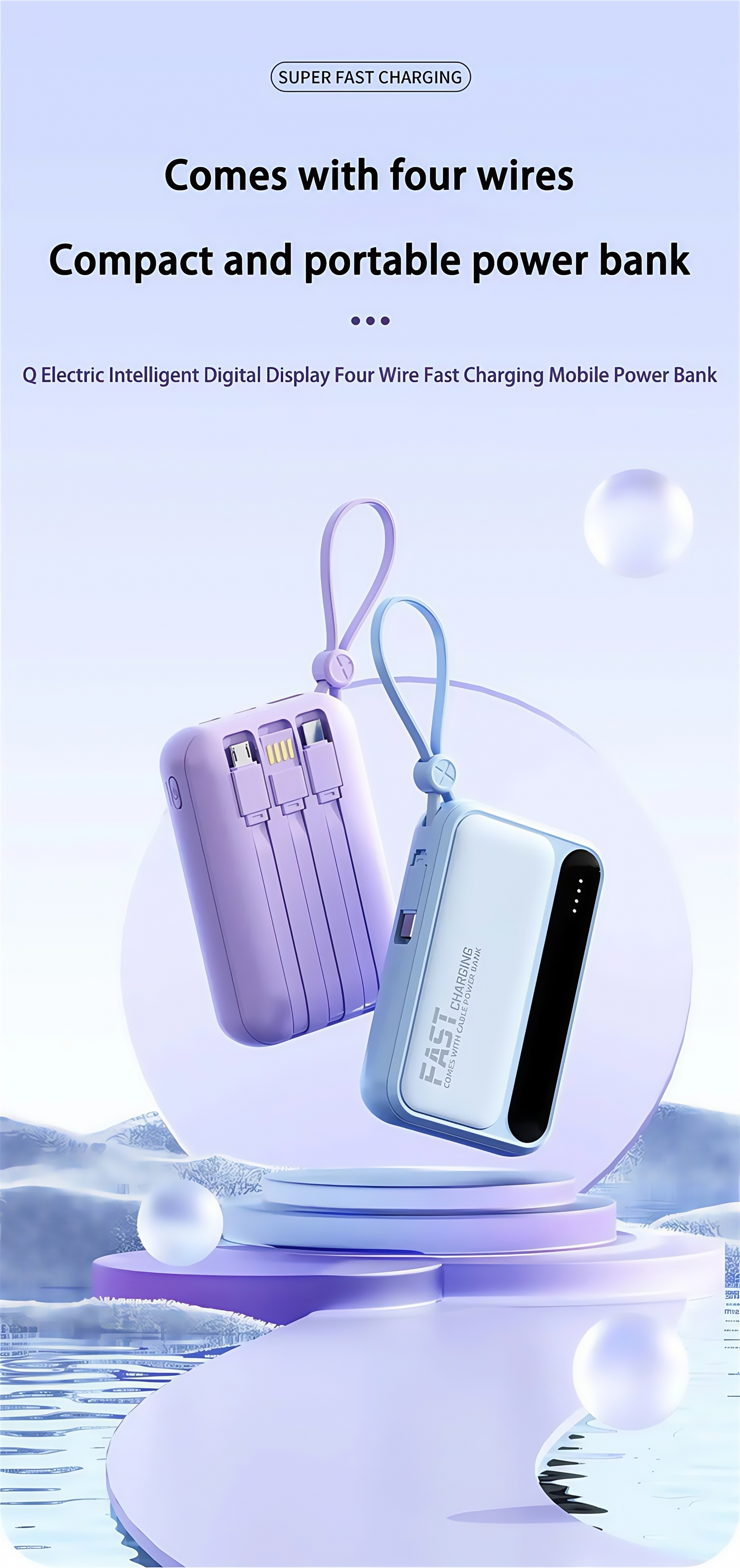 20000mAh 10000mAh Fast Charging Power Bank Large Capacity Digital Display Portable Battery Built In Four Cables Lightweight Compact Design for iPhone Samsung Huawei Xiaomi Daily Travel Office Use 20000mAh 10000mAh Fast Charging Power Bank Large Capacity Digital Display Portable Battery Built In Four Cables Lightweight Compact Design for iPhone Samsung Huawei Xiaomi Daily Travel Office Use portable Power bank,xiaomi power bank,iphone power bank,samsung power bank,fast charging power bank,22W power bank,10000mah power bank,20000mah power bank,power bank factory,power bank wholesale