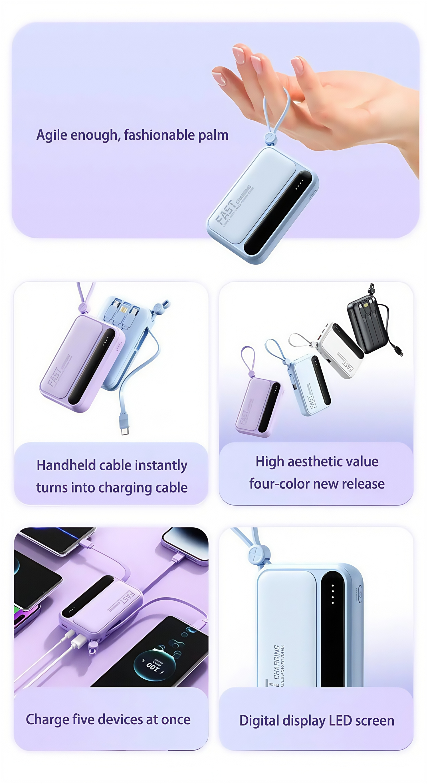 20000mAh 10000mAh Fast Charging Power Bank Large Capacity Digital Display Portable Battery Built In Four Cables Lightweight Compact Design for iPhone Samsung Huawei Xiaomi Daily Travel Office Use 20000mAh 10000mAh Fast Charging Power Bank Large Capacity Digital Display Portable Battery Built In Four Cables Lightweight Compact Design for iPhone Samsung Huawei Xiaomi Daily Travel Office Use portable Power bank,xiaomi power bank,iphone power bank,samsung power bank,fast charging power bank,22W power bank,10000mah power bank,20000mah power bank,power bank factory,power bank wholesale