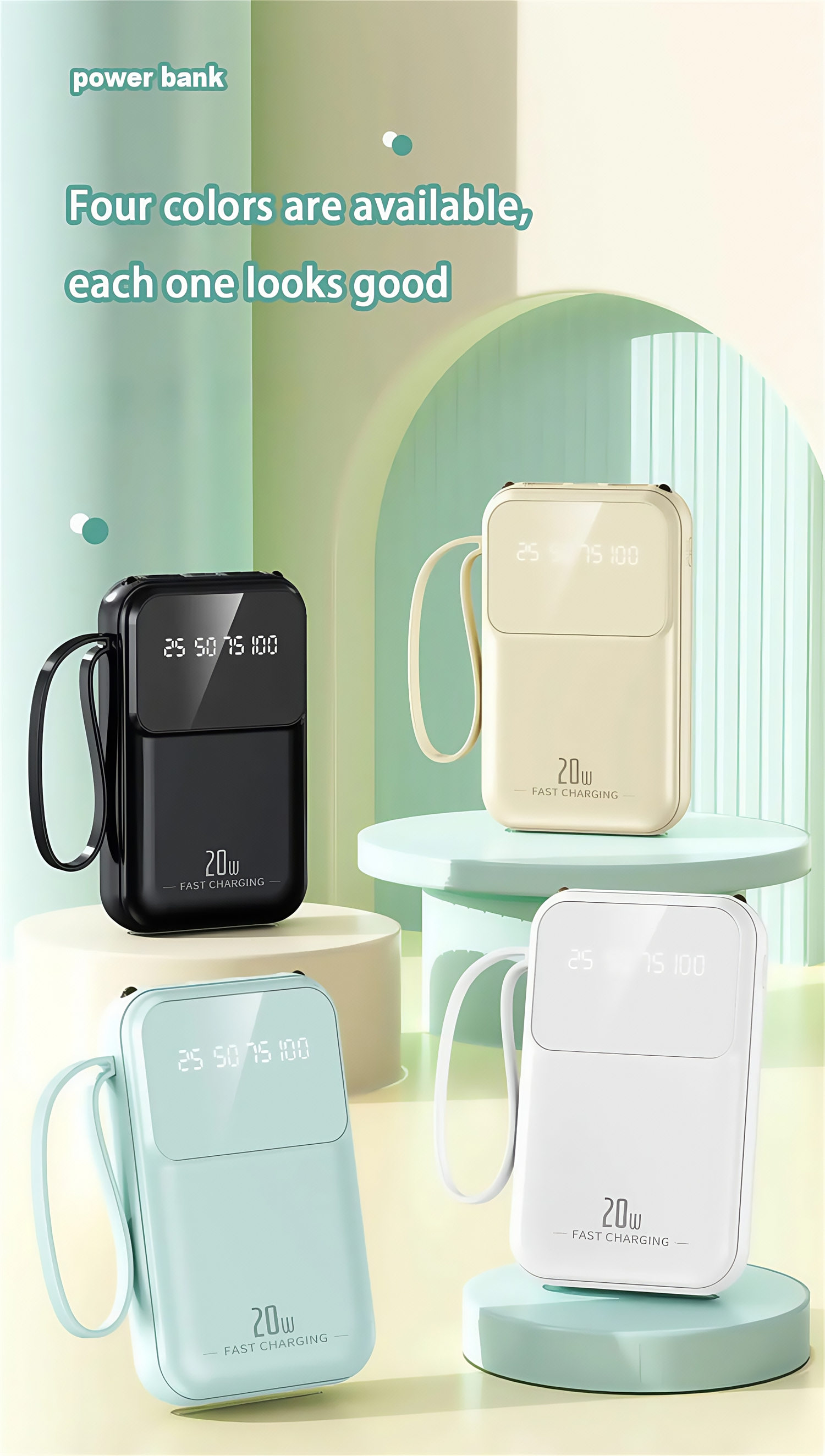 20000mAh 10000mAh Large Capacity Power Bank Fast Charging Built In Cable Portable External Battery Charger for iPhone Samsung Huawei Xiaomi Travel Office Daily Use 20000mAh 10000mAh Large Capacity Power Bank Fast Charging Built In Cable Portable External Battery Charger for iPhone Samsung Huawei Xiaomi Travel Office Daily Use portable Power bank,xiaomi power bank,iphone power bank,samsung power bank,fast charging power bank,22W power bank,10000mah power bank,20000mah power bank,power bank factory,power bank wholesale