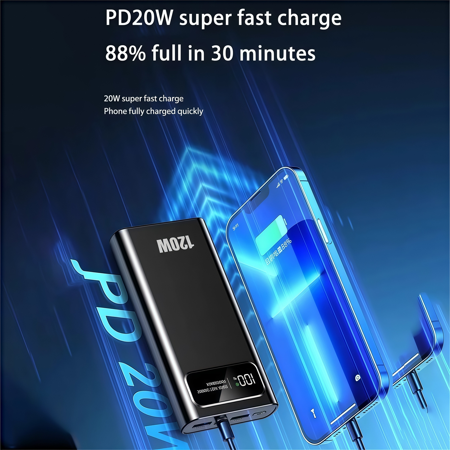 66W Super Fast Charging Power Bank 20000mAh 10000mAh Large Capacity Digital Display Portable Battery Pack Built In Cables for iPhone 14 13 Pro Samsung Xiaomi Redmi Note 9 OPPO Huawei Travel Office Daily Use 66W Super Fast Charging Power Bank 20000mAh 10000mAh Large Capacity Digital Display Portable Battery Pack Built In Cables for iPhone 14 13 Pro Samsung Xiaomi Redmi Note 9 OPPO Huawei Travel Office Daily Use portable Power bank,xiaomi power bank,iphone power bank,samsung power bank,fast charging power bank,22W power bank,10000mah power bank,20000mah power bank,power bank factory,power bank wholesale