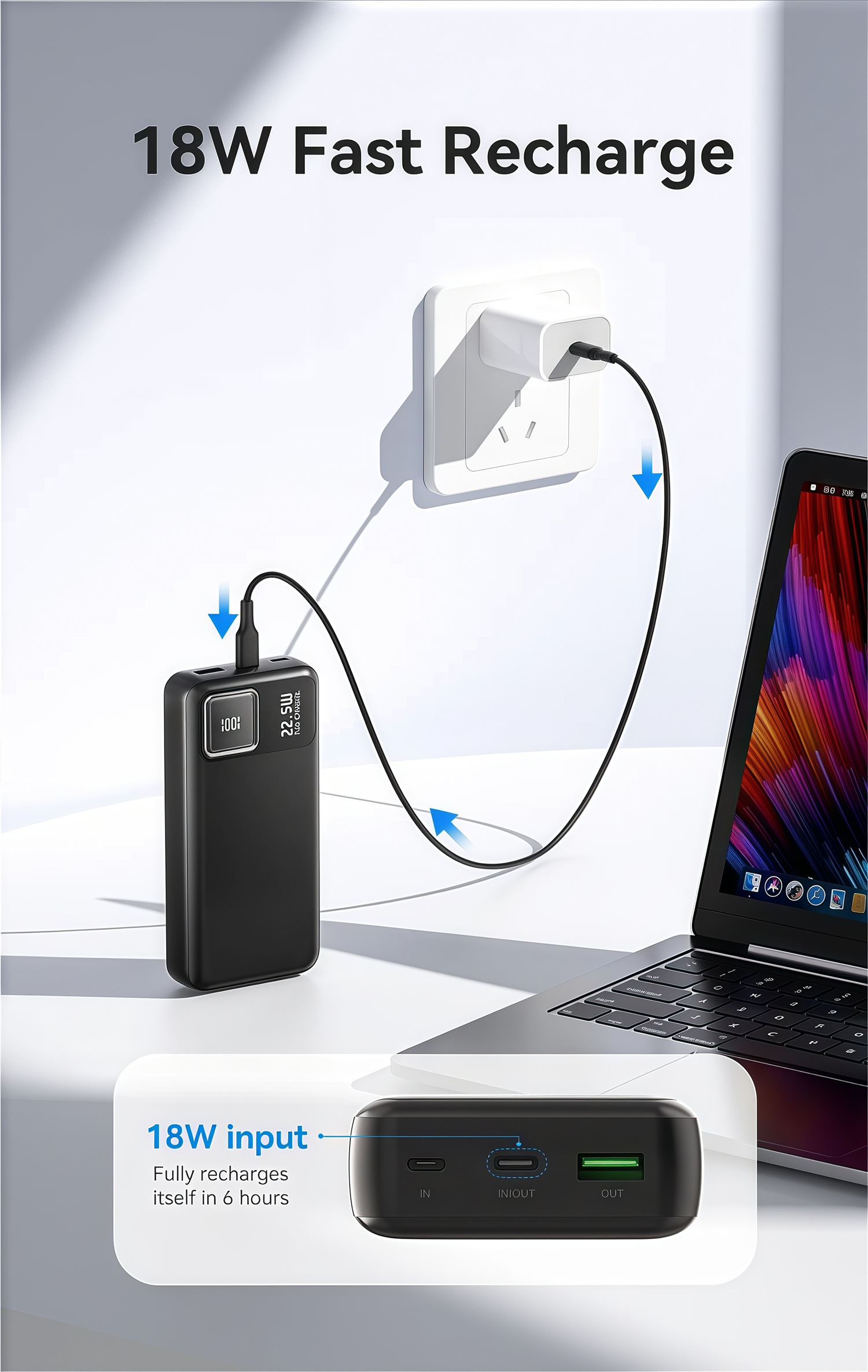 22.5W Fast Charging Business Power Bank 20000mAh Portable External Big Battery Capacity Powerbank Charger For Xiaomi Redmi iPhone Samsung 22.5W Fast Charging Business Power Bank 20000mAh Portable External Big Battery Capacity Powerbank Charger For Xiaomi Redmi iPhone Samsung Large Capacity Power bank,Storage Battery Pack,Outdoor camping,Car Emergency Power Supply,xiaomi power bank,iphone power bank,samsung power bank,fast charging power bank