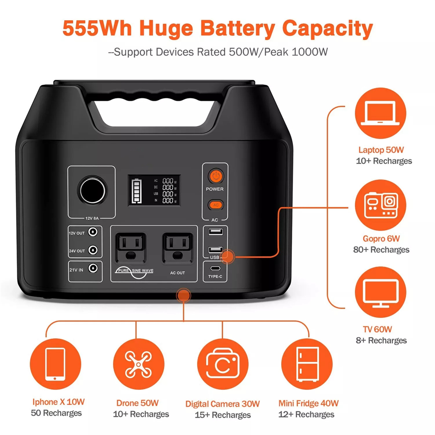 150000mAh 555W Power Station Portable Solar Generator Large Capacity Power Supply 200W Solar Panel Storage Battery Pack For Car Emergency Power Outdoors Family Use 150000mAh 555W Power Station Portable Solar Generator Large Capacity Power Supply 200W Solar Panel Storage Battery Pack For  Car Emergency Power Outdoors Family Use 150000mAh 555W Portable Power Station,Solar Generator,200W Solar Panel,Large Capacity Power Supply,Storage Battery Pack,Outdoors power bank,Car Emergency Power Supply,Family use power station,power station portable
