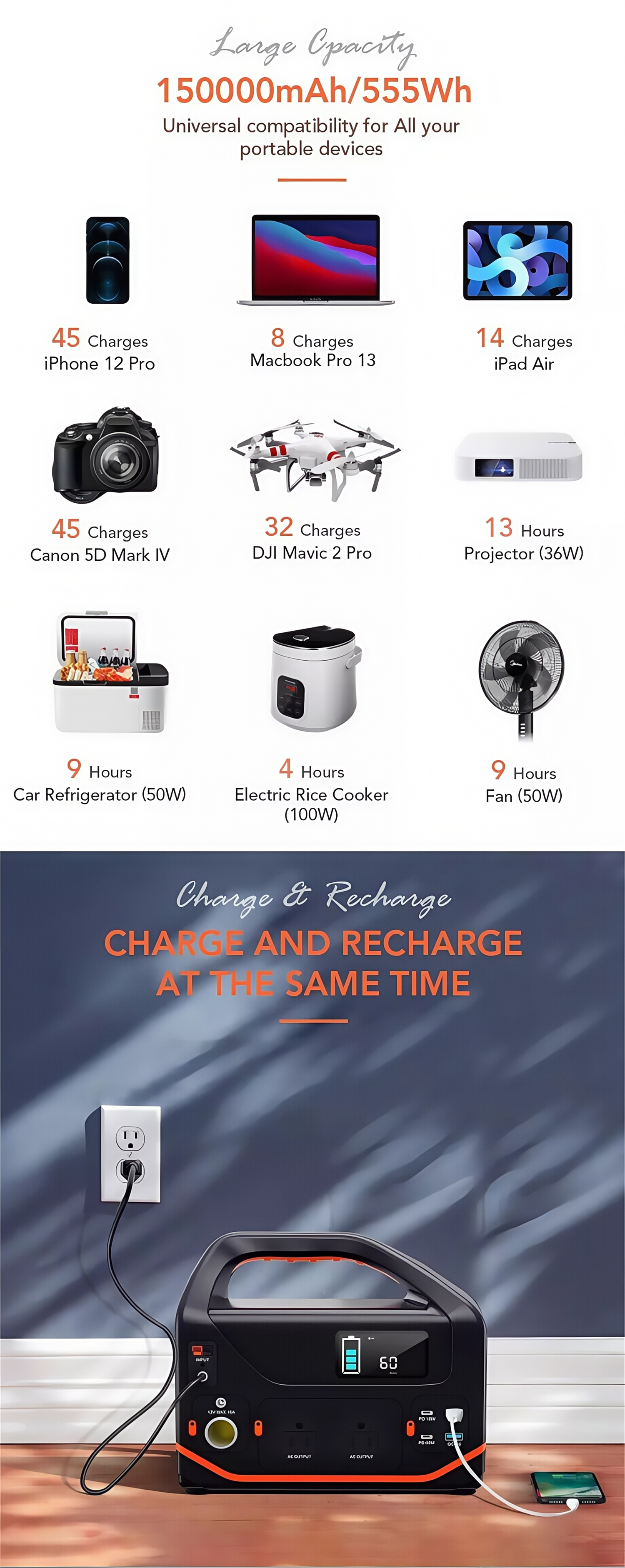 150000mAh 555W Portable Power Station Solar Generator 200W Solar Panel Large Capacity Power Supply Storage Battery Pack for Outdoors Car Emergency Power Family Use 150000mAh 555W Portable Power Station Solar Generator 200W Solar Panel Large Capacity Power Supply Storage Battery Pack for Outdoors Car Emergency Power Family Use 150000mAh 555W Portable Power Station,Solar Generator,200W Solar Panel,Large Capacity Power Supply,Storage Battery Pack,Outdoors,Car Emergency power supply,Family use power station