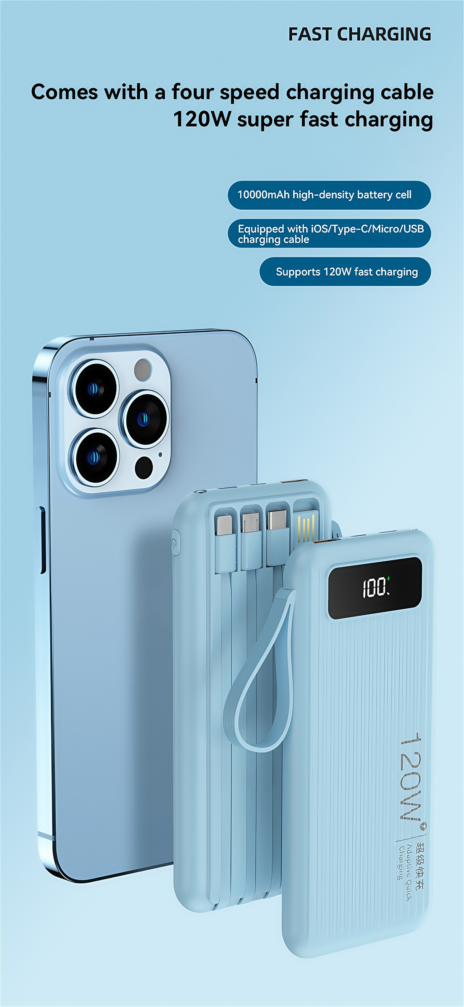 China Factory 120W Super Fast Charging Power Bank 10000mAh Portable Charger with Built-In Cable Digital Display Universal Compatible for iPhone Huawei Samsung Xiaomi Wholesale China Factory 120W Super Fast Charging Power Bank 10000mAh Portable Charger with Built-In Cable Digital Display Universal Compatible for iPhone Huawei Samsung Xiaomi Wholesale power bank,fast charging power bank,iphone power bank,xiaomi power bank,power bank factory,power bank factory china,china power bank factory
