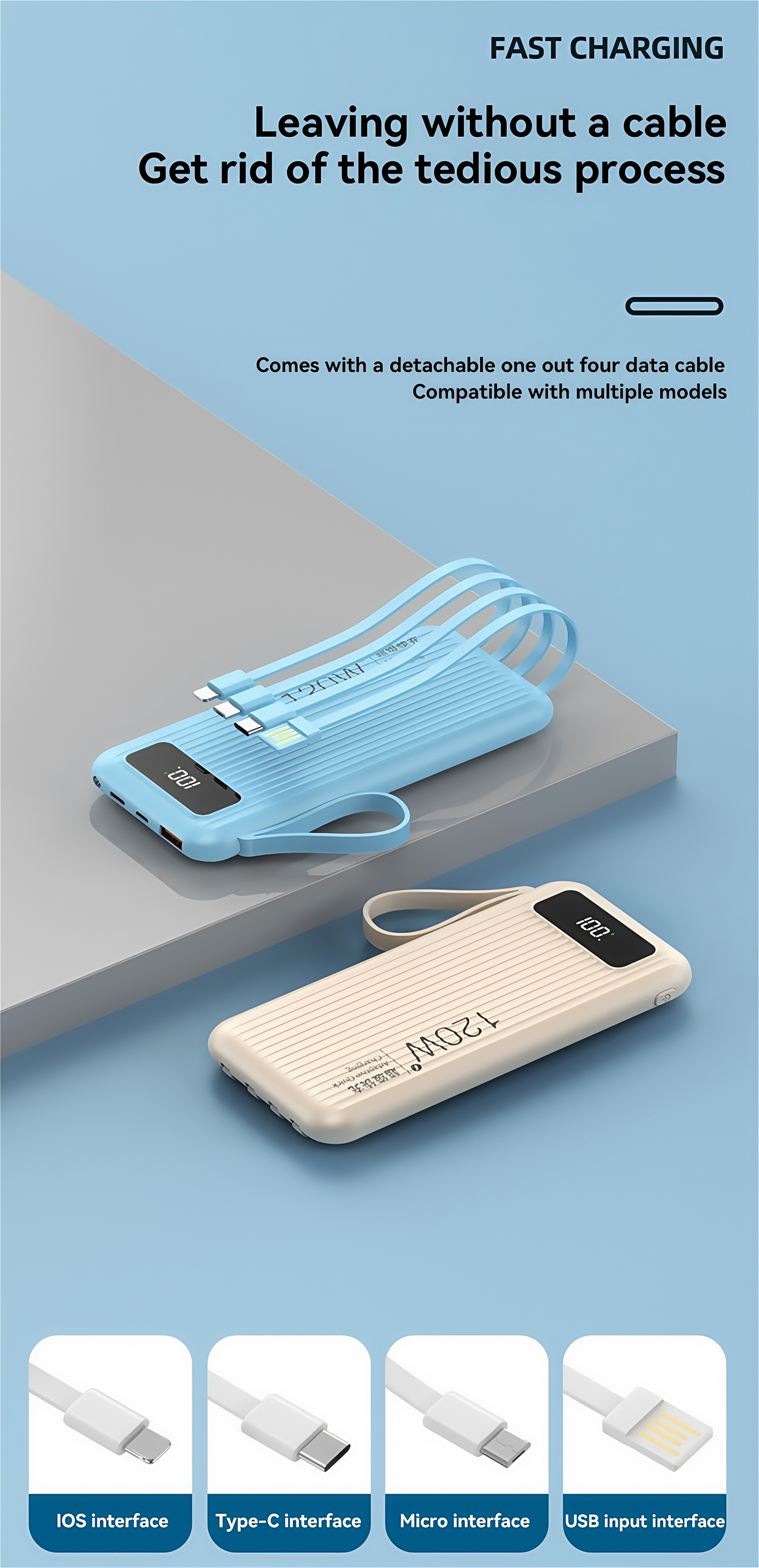 China Factory 120W Super Fast Charging Power Bank 10000mAh Portable Charger with Built-In Cable Digital Display Universal Compatible for iPhone Huawei Samsung Xiaomi Wholesale China Factory 120W Super Fast Charging Power Bank 10000mAh Portable Charger with Built-In Cable Digital Display Universal Compatible for iPhone Huawei Samsung Xiaomi Wholesale power bank,fast charging power bank,iphone power bank,xiaomi power bank,power bank factory,power bank factory china,china power bank factory