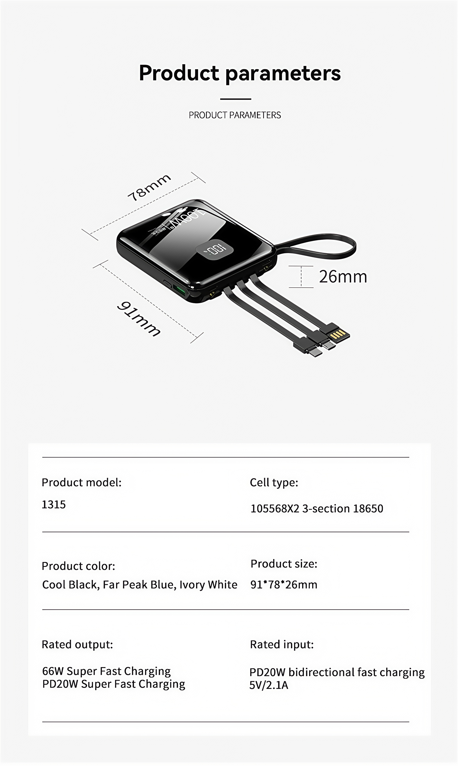 China Factory 10000mAh Power Bank 66W Super Fast Charging Built-in Cable Design Portable External Battery Universally Compatibile with iPhone Samsung Xiaomi Wholesale China Factory 10000mAh Power Bank 66W Super Fast Charging Built-in Cable Design Portable External Battery Universally Compatibile with iPhone Samsung Xiaomi Wholesale power bank,fast charging power bank,iphone power bank,xiaomi power bank,power bank factory,power bank factory china,china power bank factory