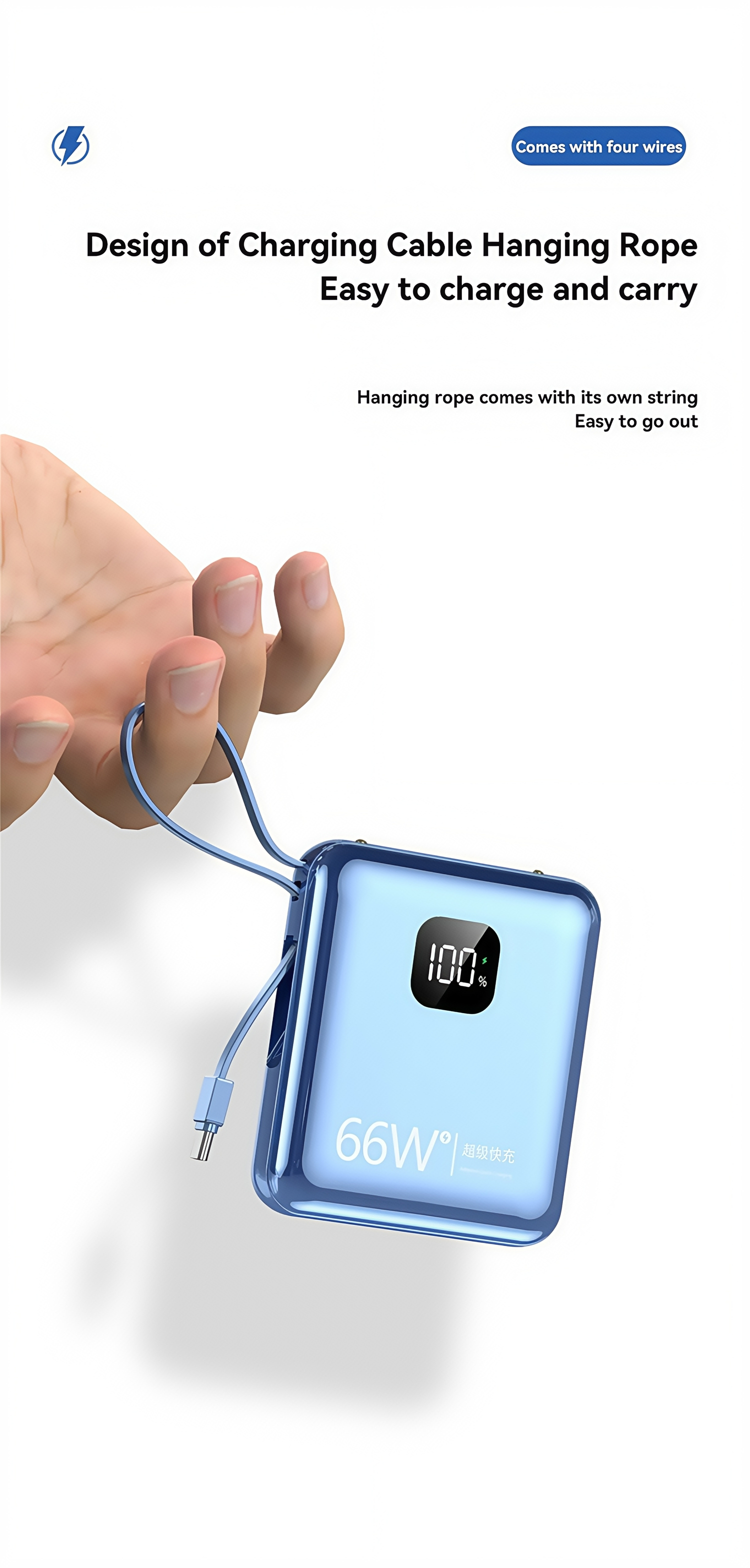 China Factory 10000mAh Power Bank 66W Super Fast Charging Built-in Cable Design Portable External Battery Universally Compatibile with iPhone Samsung Xiaomi Wholesale China Factory 10000mAh Power Bank 66W Super Fast Charging Built-in Cable Design Portable External Battery Universally Compatibile with iPhone Samsung Xiaomi Wholesale power bank,fast charging power bank,iphone power bank,xiaomi power bank,power bank factory,power bank factory china,china power bank factory