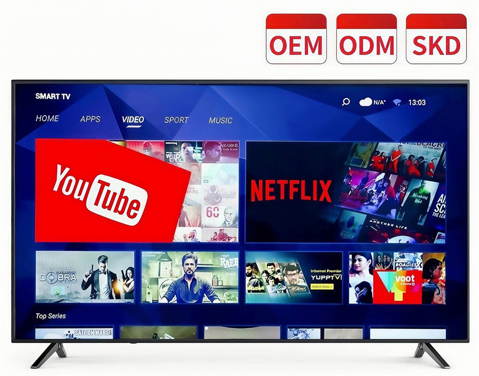 32 Inch Smart LED TV Android LED Plastic Shell Television 8K 4K Borderless Television DVB T2 S2   