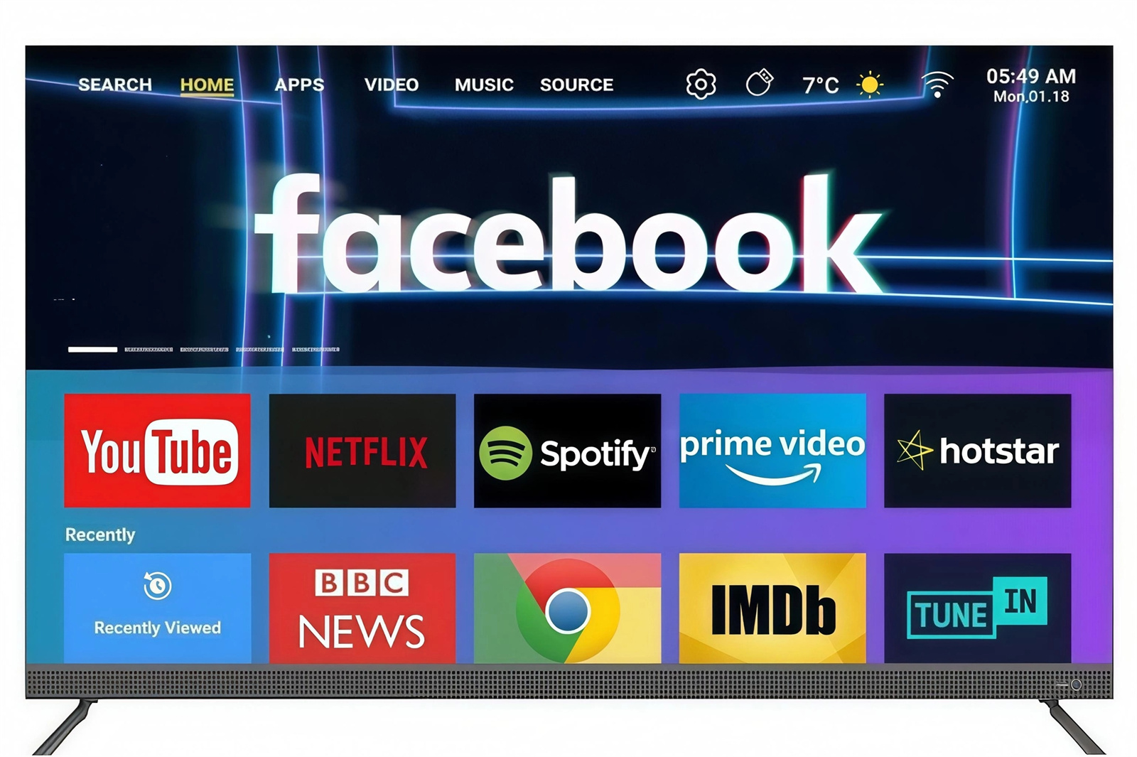32 Inch Smart LED TV Android LED Plastic Shell Television 8K 4K Borderless Television DVB T2 S2   