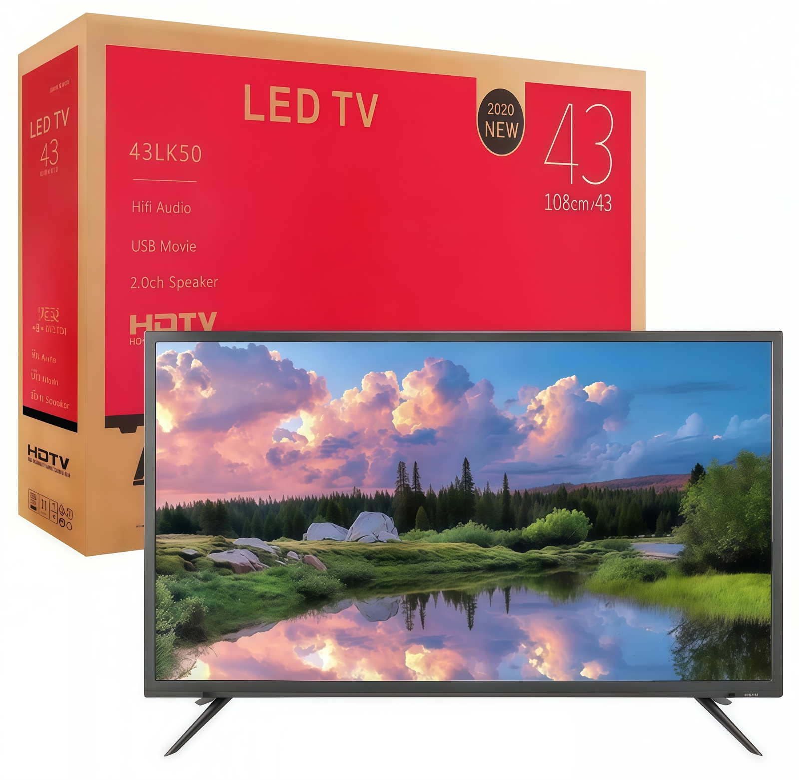 32 Inch Smart LED TV Android LED Plastic Shell Television 8K 4K Borderless Television DVB T2 S2   