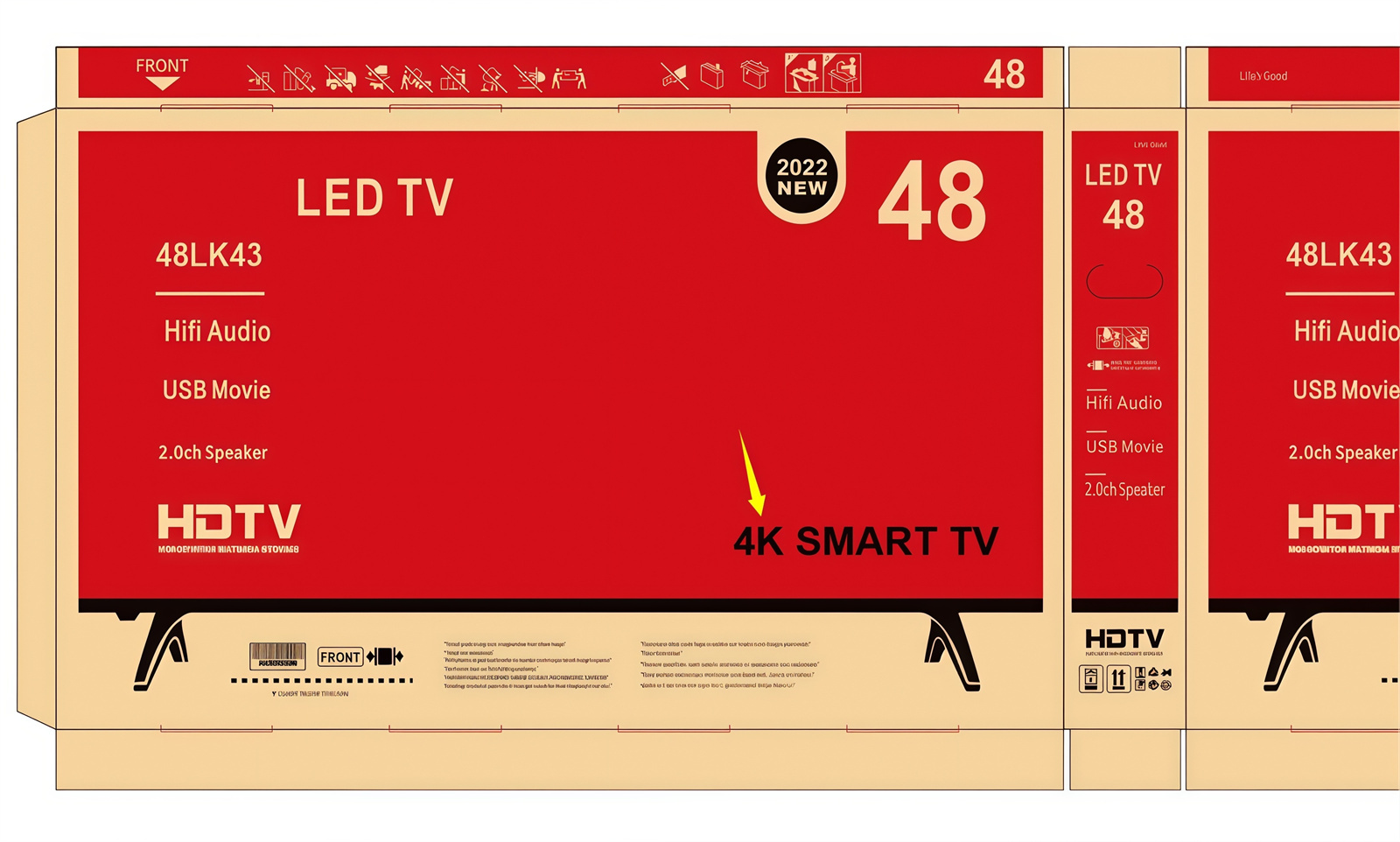 32 Inch Smart LED TV Android LED Plastic Shell Television 8K 4K Borderless Television DVB T2 S2   