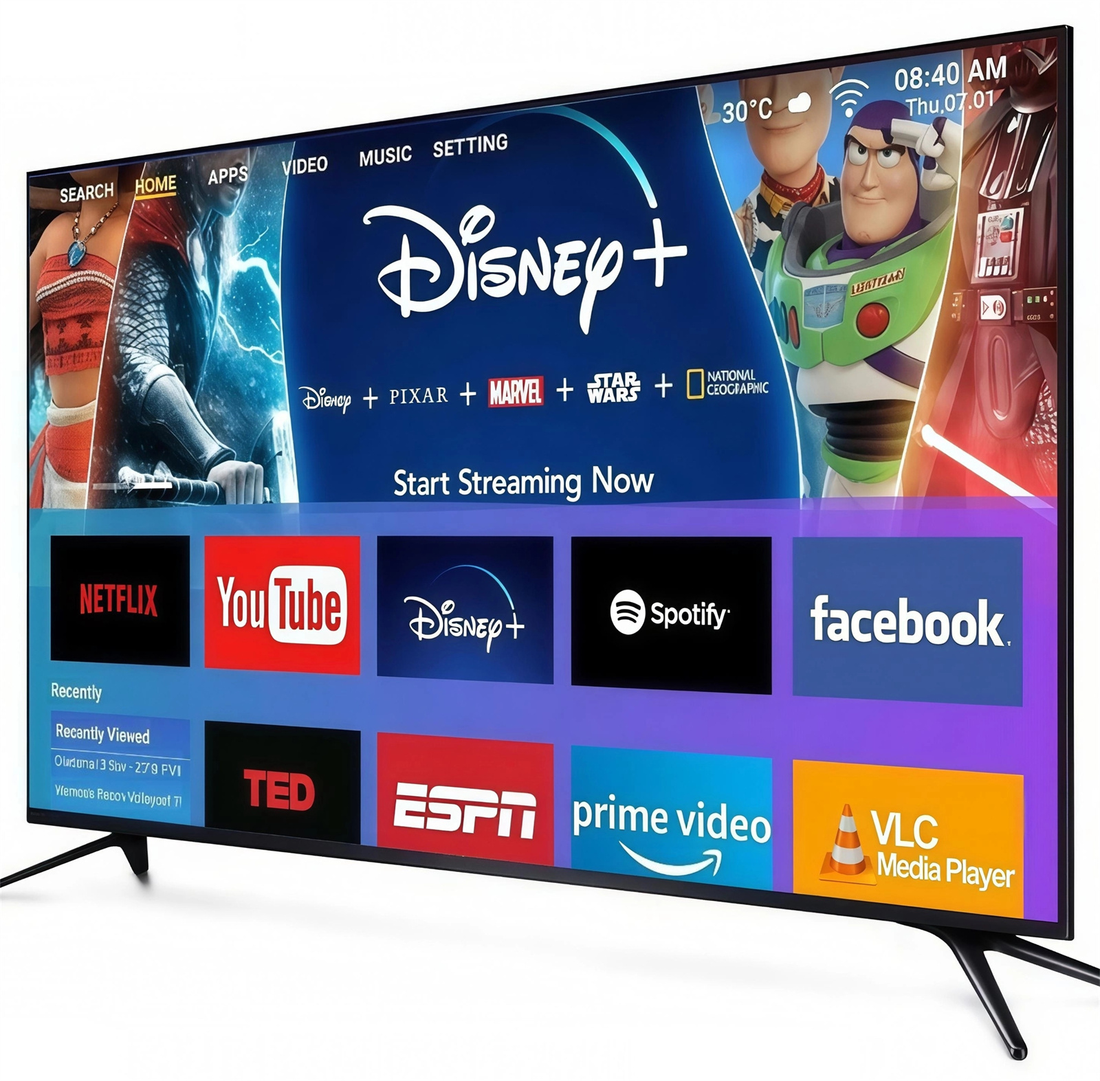 32 Inch Smart LED TV Android LED Plastic Shell Television 8K 4K Borderless Television DVB T2 S2   