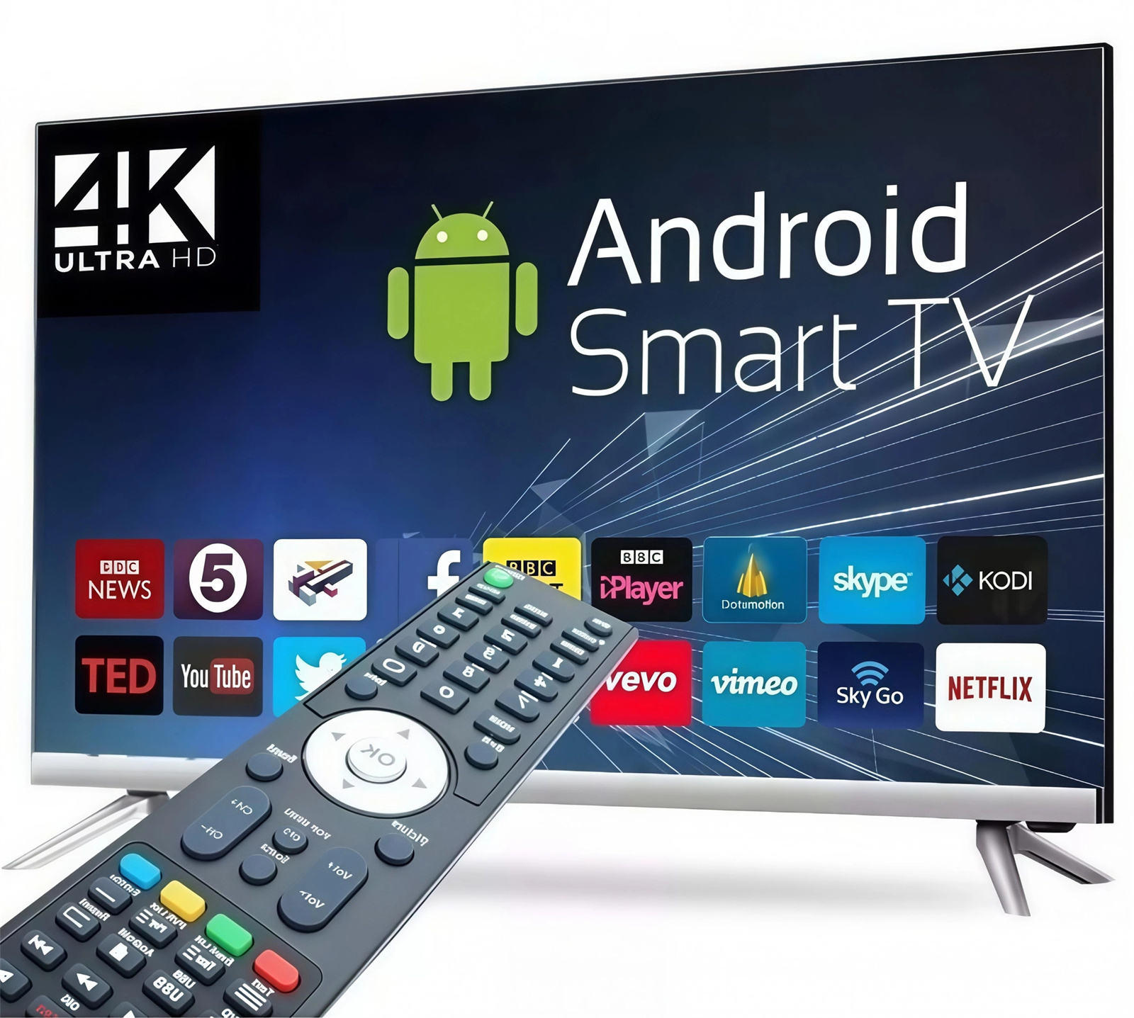 32 Inch Smart LED TV Android LED Plastic Shell Television 8K 4K Borderless Television DVB T2 S2   