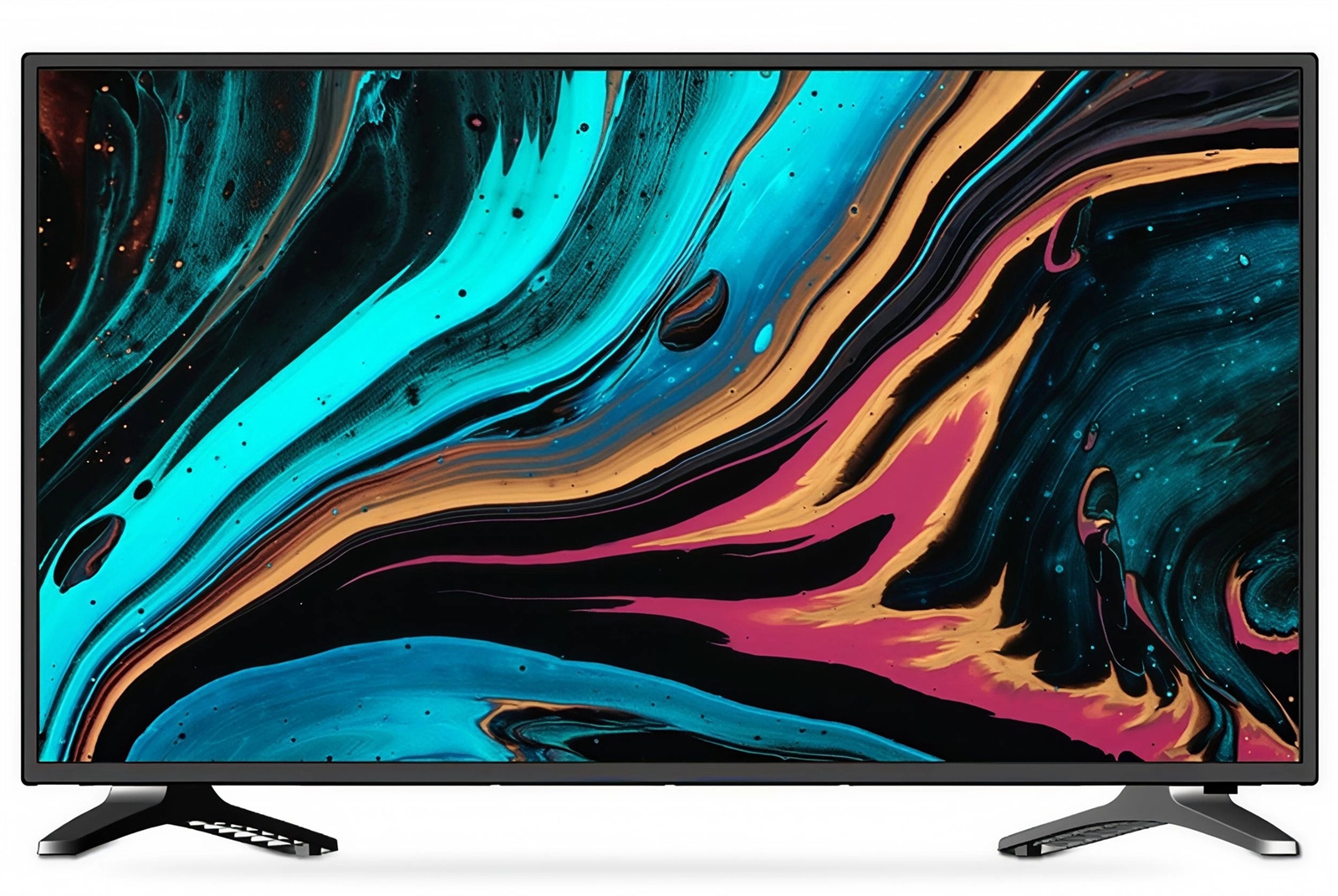 Frameless 32 Inch Ultra Slim Tempered Screen Android Smart LED Flat Television TV 4K HD TV DTV ATV Flat Screen LED Televisions With DVB T2 S2  
