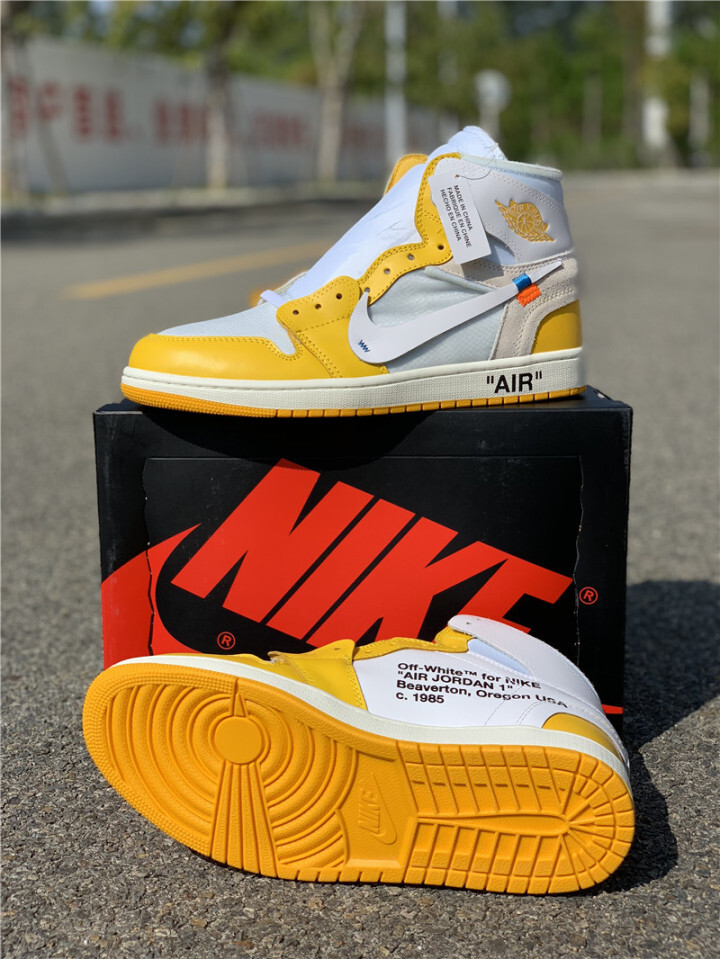 air jordan 1 high off white canary yellow
