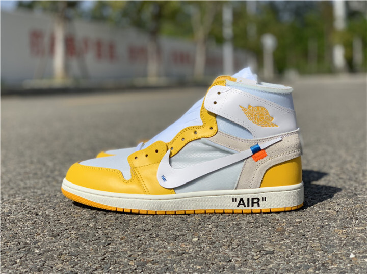 off white air jordan 1 high canary yellow