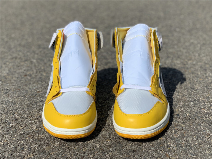 Foot Aj1 Off White Canary Jordan High Canary Yellow