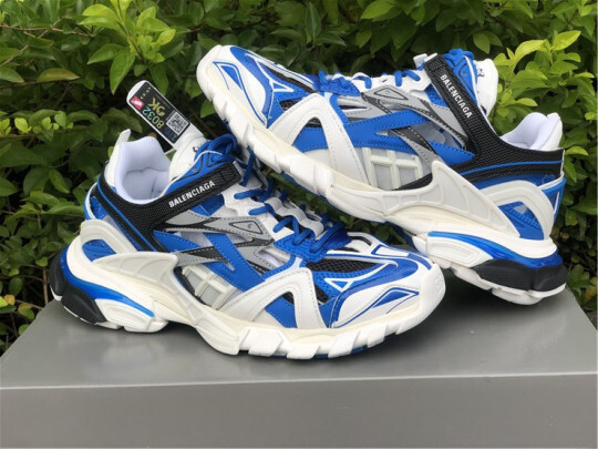 balenciaga shoes white and blue