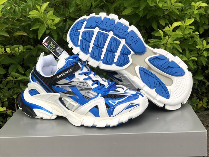 balenciaga shoes white and blue