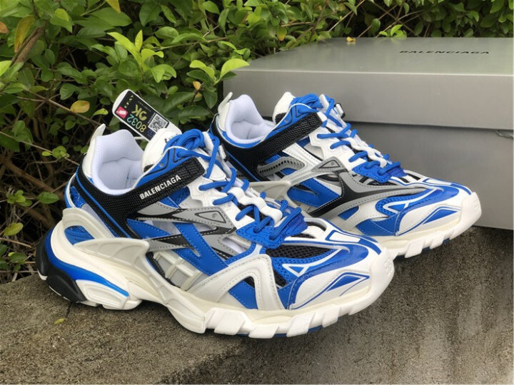 balenciaga shoes white and blue