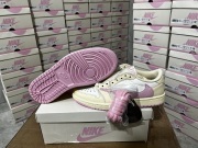 HUPU Travis Scott x Air Jordan 1 Low OG Shy Pink IQ7604-100