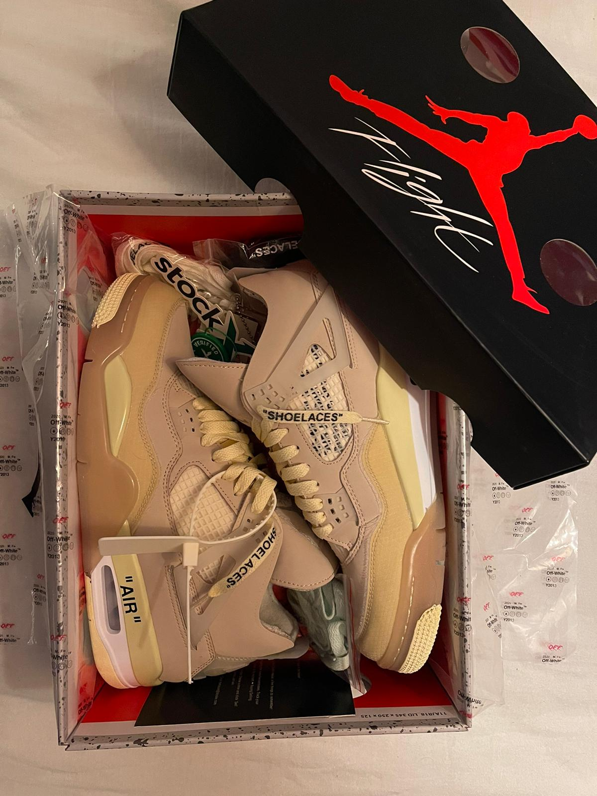 OFF-WHITE x Wmns Air Jordan 4 SP 'Sail' — Kick Game