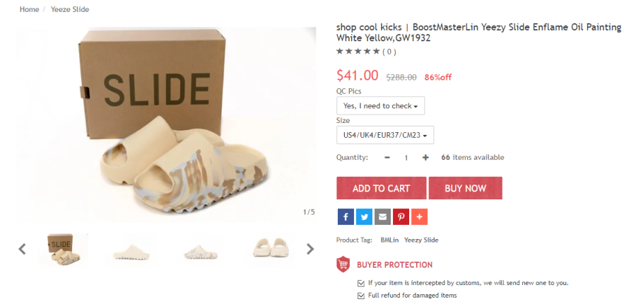 shop cool kicks | BoostMasterLin Yeezy Slide Enflame Oil Painting White Yellow,GW1932 QC Check From Coolkicksmall