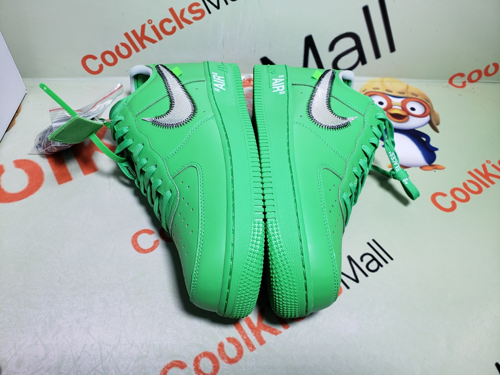 Top Quality cool kicks | PK GOD Air Force 1 Low Off-White Light Green Spark,DX1419-300 