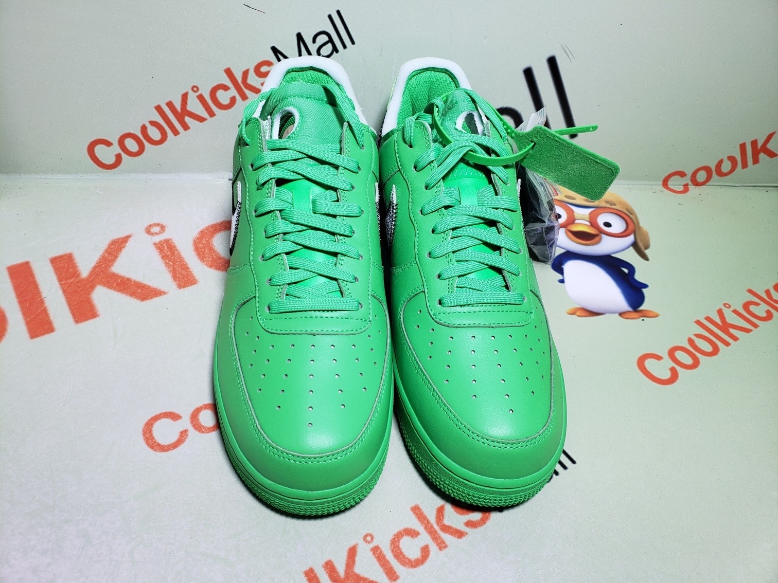 Top Quality cool kicks | PK GOD Air Force 1 Low Off-White Light Green Spark,DX1419-300 