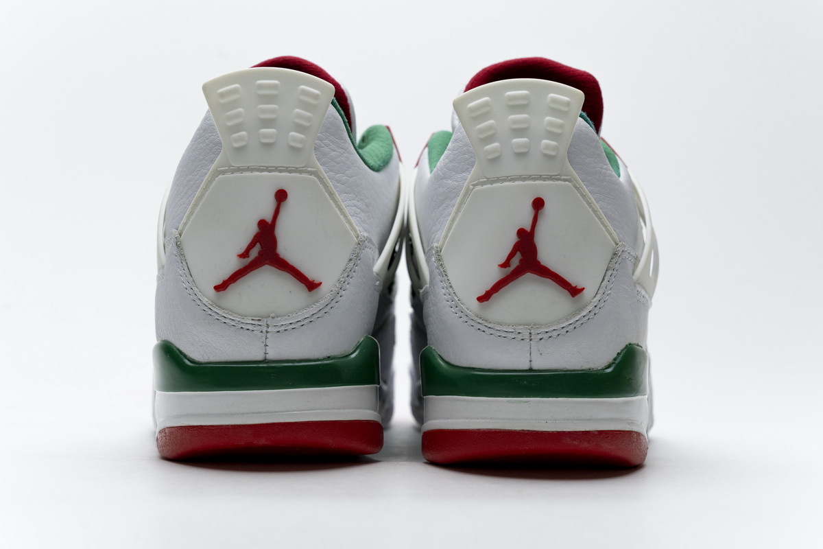PK God  Air Jordan 4 Retro White Green Red