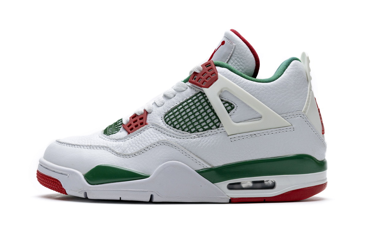PK God  Air Jordan 4 Retro White Green Red
