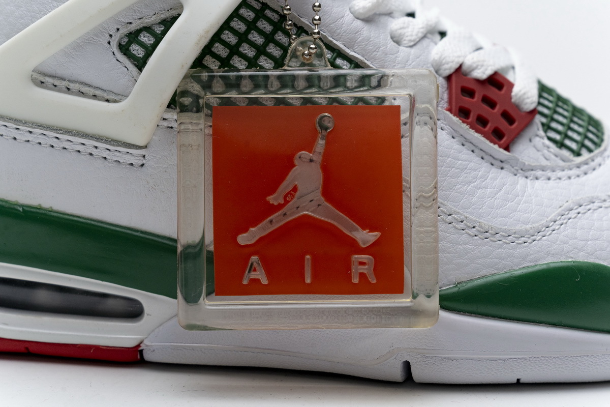 PK God  Air Jordan 4 Retro White Green Red