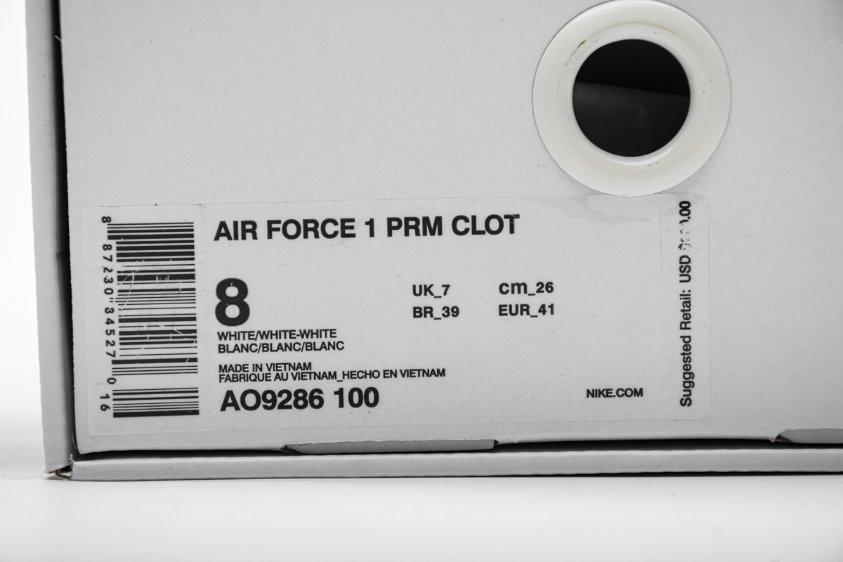 PK God Nike Air Force 1 Low Fragment Clot white